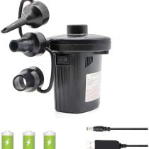 Yunjiadodo Electric Air Pump, Quick-Fill Electric Rechargeable Inflator for Inflating/Deflating Inflable Boat, Air Mattress, Inflated Toy, 3 Nozzle Included (USB Adapter:5V)