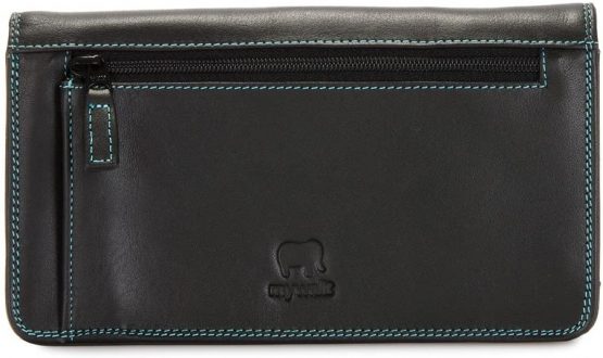 Leather women's Wallet MYWALIT -Medium Matinee Wallet - 237-4 Black Pace - Image 2