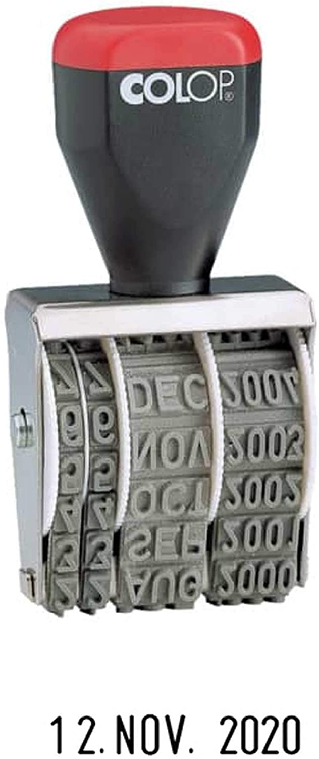 Colop 05000 4200510200 Date Stamp 5 mm Lettering Height, Schwarz, Rot, 6 x 5 x 2 cm