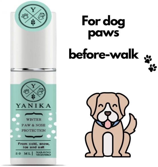 Yanika - dog nose, paws protection, recovery, before walk, from cold, wet, humidity, quickly absorbed, no Vaseline, no wax, not slip, natural, healthy, vegan