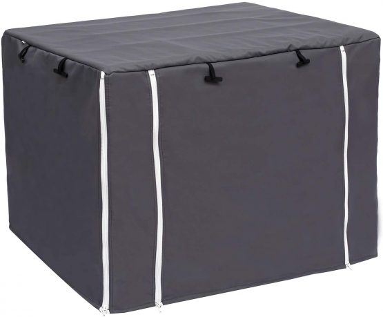 Dog Crate Cover for Wire Crates, Cage, Heavy Duty Waterproof Windproof Pet Kennel Cover Indoor Outdoor Protection - Cover only - Dark Grey - XLarge