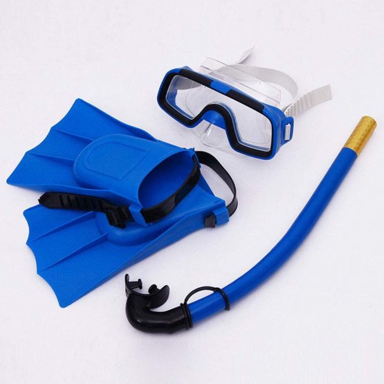 LIOOBO Children Snorkeling Set Diving Glasses Snorkel Breathing Tube Silicone Swimming Flippers Underwater Diving Mask - Image 2
