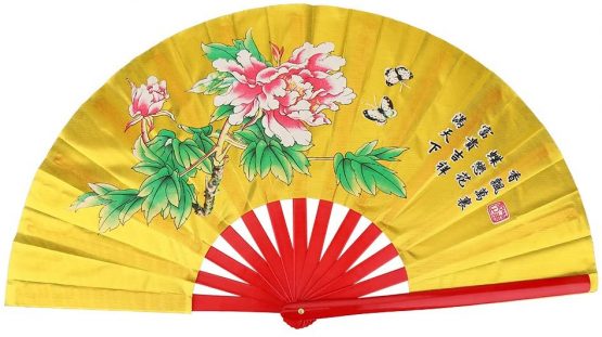 VGEBY Tai Chi Fan, Hand Held Folding Fans Silk Fan Right Hand Folding Fan Martial Arts Fan Decoration Fold Hand Fan