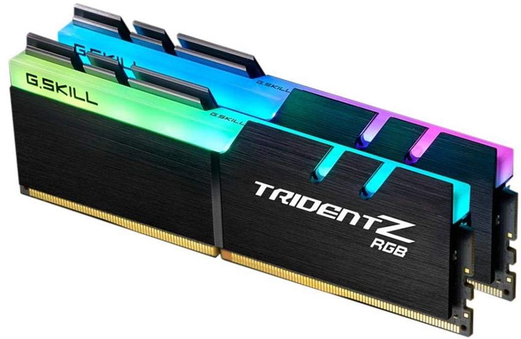 G.SKILL F4-3200C16D-16GTZR Trident Z RGB Series 16 GB (8 GB x 2) DDR4 3200 MHz PC4-25600 CL16 Dual Channel Memory Kit