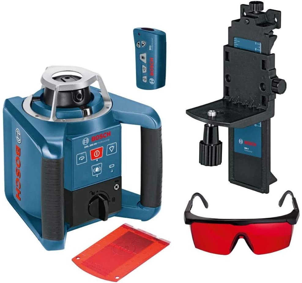 Bosch Professional Rotation Laser Level GRL 300 HV (red beam, laser receiver LR 1, Working Range: up to 300m (diameter)