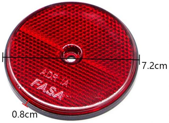 ETUKER 10 Pack Rear Reflector, Round Rear Reflectors Screw on Safety Reflective, Post Reflectors, Reflectors For Gate Posts for Caravan/Truck/Trailer/Boat/Motorcycle Fence Gate Posts(Yellow) - Image 2