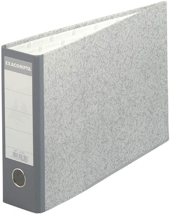 Exacompta Lever Arch File, 24 x 37 cm, A4 Landscape, 70 mm spine - Grey Spine