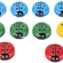 NUOBESTY 10pcs Wooden Yoyo Toys Ladybug Shaped Yoyo Ball Kids Party Favors