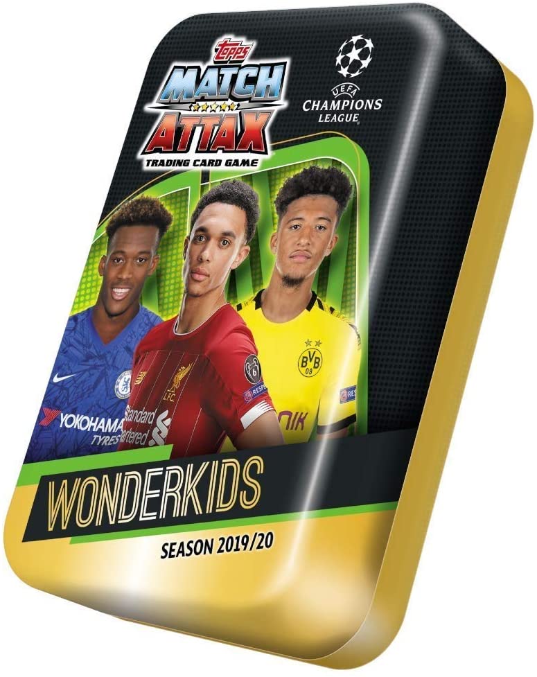 Match Attax 2019/20 Topps Empty Mini Tin + 10 Free Cards (Design 4 Wonderkids)