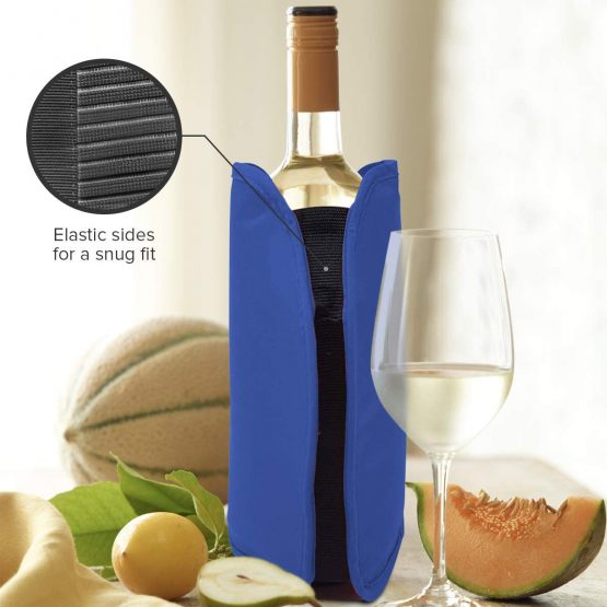 Joejis Kitchen Set of 2 Wine Cooler Sleeves - Black & Blue - Perfect for Chilling Wine & Champagne Bottles - Ideal for Dinner Parties and other events - Image 3