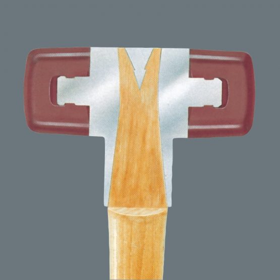 Wera 05000515001 Soft-Faced Hammer 102" with Urethane Head Sections 3x280.0mm, Silver - Image 2