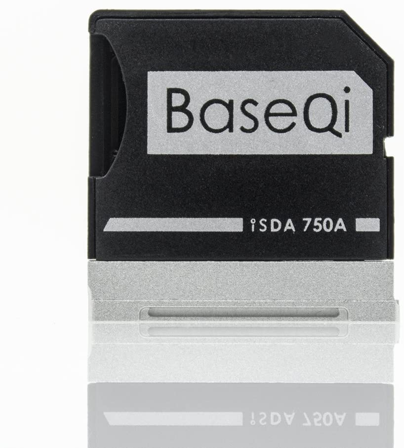 BaseQi aluminum microSD Adapter for Dell XPS 15" 9550, Silver