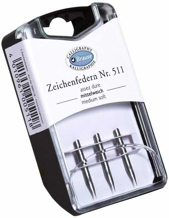 Brause 300511B - Pack of 3 Semi-Flexible Metal Nibs For Writing and Drawing - Image 2