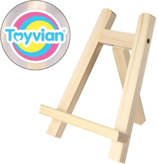 Toyvian 1pc Small Tabletop Desk Calendar Display Stand Wood Artist A-Frame Easel Photo Frame Bracket Photo Painting Triangle Easel(15 x 20cm) - Image 4