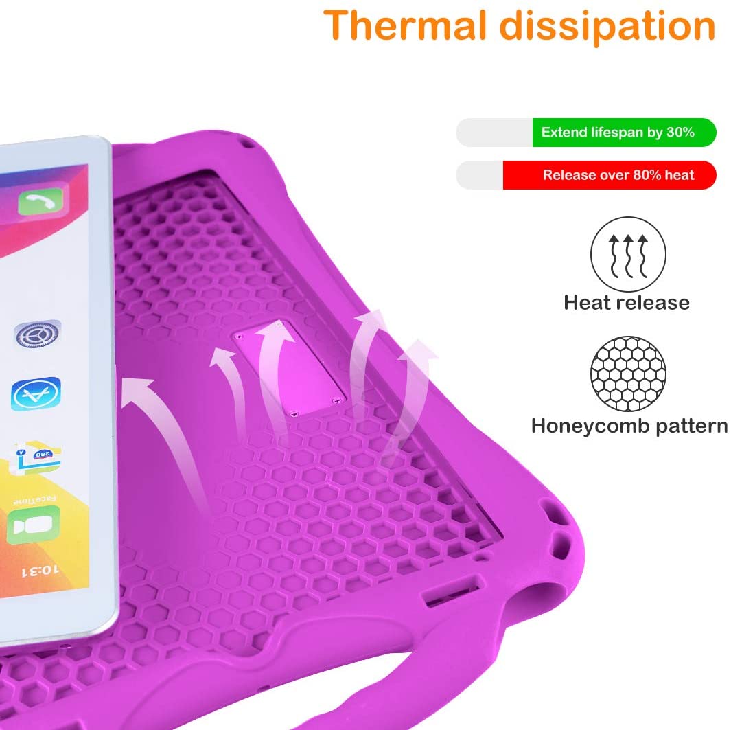 TopEsct Kids Case for iPad 9th/8th/7th Generation 10.2 inch, Built-in Handle Stand, Comes with a Strap - Image 3