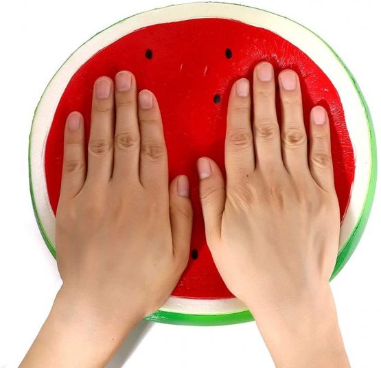 Anboor 10 Inches Squishies Watermelon Super Jumbo Squishy Slow Rising Squeeze Toys Stress Relief For Kids Adults Giant Squishies Fruit Toy Scented Kawaii Soft Gift (1 Pcs) - Image 2