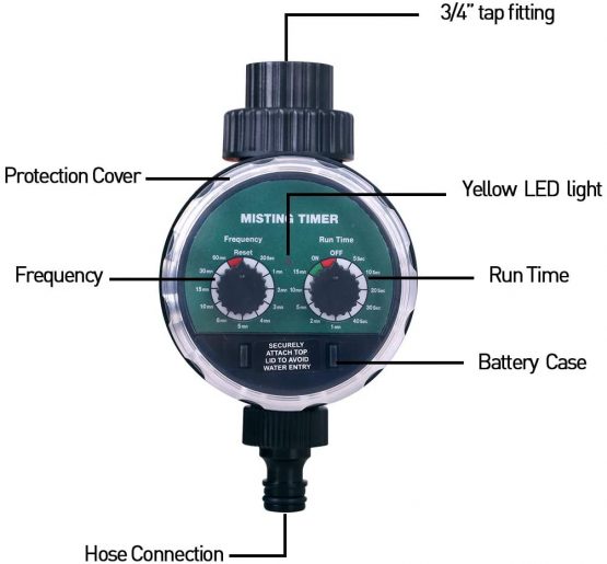 Garden Hose Water Tap Timer Automatic Misting Mode Watering Computer Electronic Irrigation System Controller with Ball Valve - Image 2