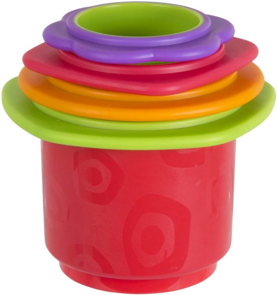 Playgro Toy, Stackable Bath Toy, 4 Pieces, Baby Toy, From 9 months, BPA free, Colourful, 40217