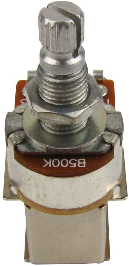 Musiclily B500K Metric Coarse 18-Spline Split Shaft Pots Push/Pull Linear Taper Potentiometers for Electric Guitar Bass (Set of 2) - Image 2