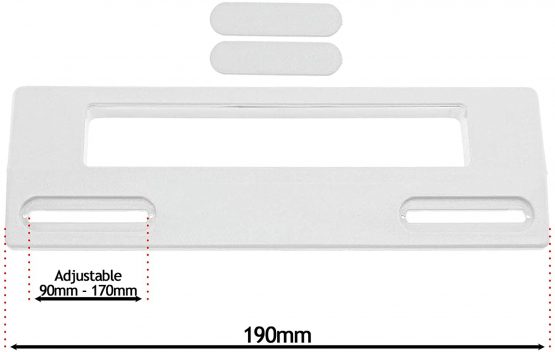 SPARES2GO Universal Adjustable Fridge Freezer Door Handle (190mm, White) - Image 4