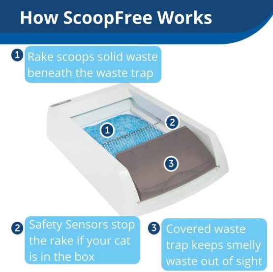 PetSafe ScoopFree Original Self-Cleaning Litter Box for Cats, Automatic Cat Litter Tray, Crystal Cat Litter, Disposable Cat Litter Tray, Hygienic, Odour Free - Image 2