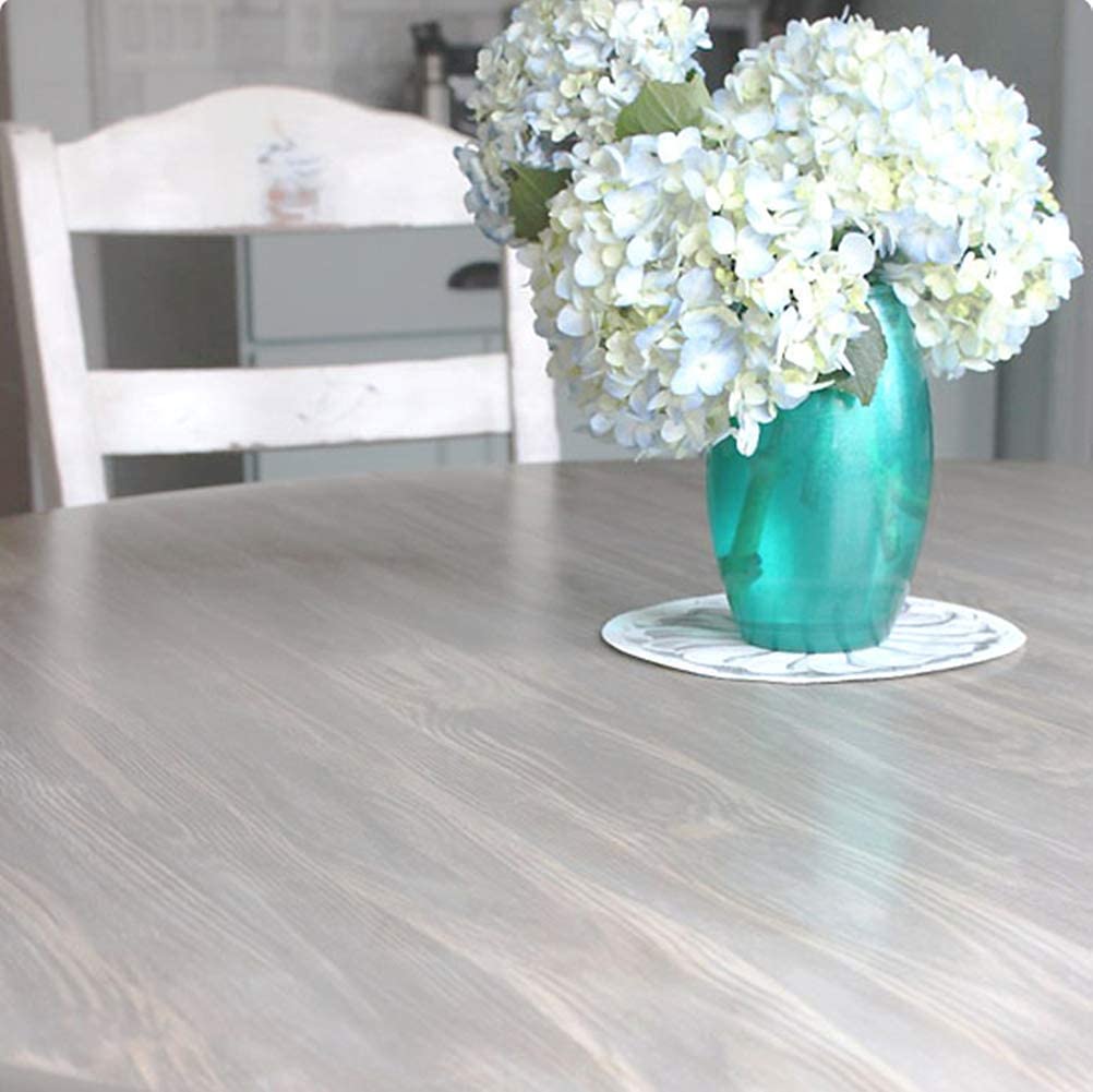 Grey Wood Grain Paper Self Adhesive Peel Stick Film Counter Top Covering Furniture Cabinets Wardrobe Shelf Liner Wallpaper Sticker Waterproof Easy To Remove (3.3Meter/10.8Ft) - Image 2