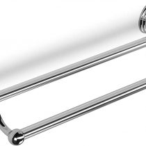 Croydex QM202841 Westminster Wall Mounted Double Towel Rail with Zinc Alloy Construction, Chrome