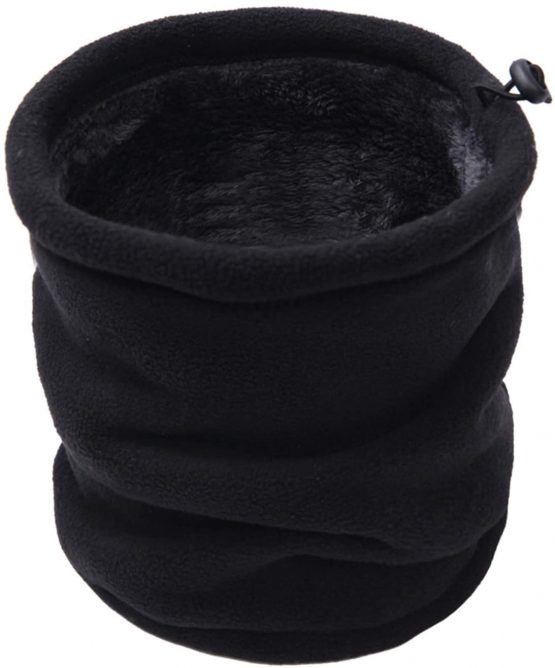 TAGVO Winter Fleece Neck Warmer, Soft Double Layer Fleece Thick Thermal Neck Gaiter Elastic Multifunctional Scarf Windproof Skiing Neck Tube Ear Warmer Balaclava Hood Unisex for Outdoor Sports