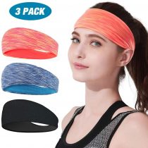 LATTCURE Sports Headband 3 Pack, Headband, Sweatband, Non Slip Headwear Head Band, Turban Winter Headband for Football, Basketball, Soccer, Tennis, Yoga and Golf