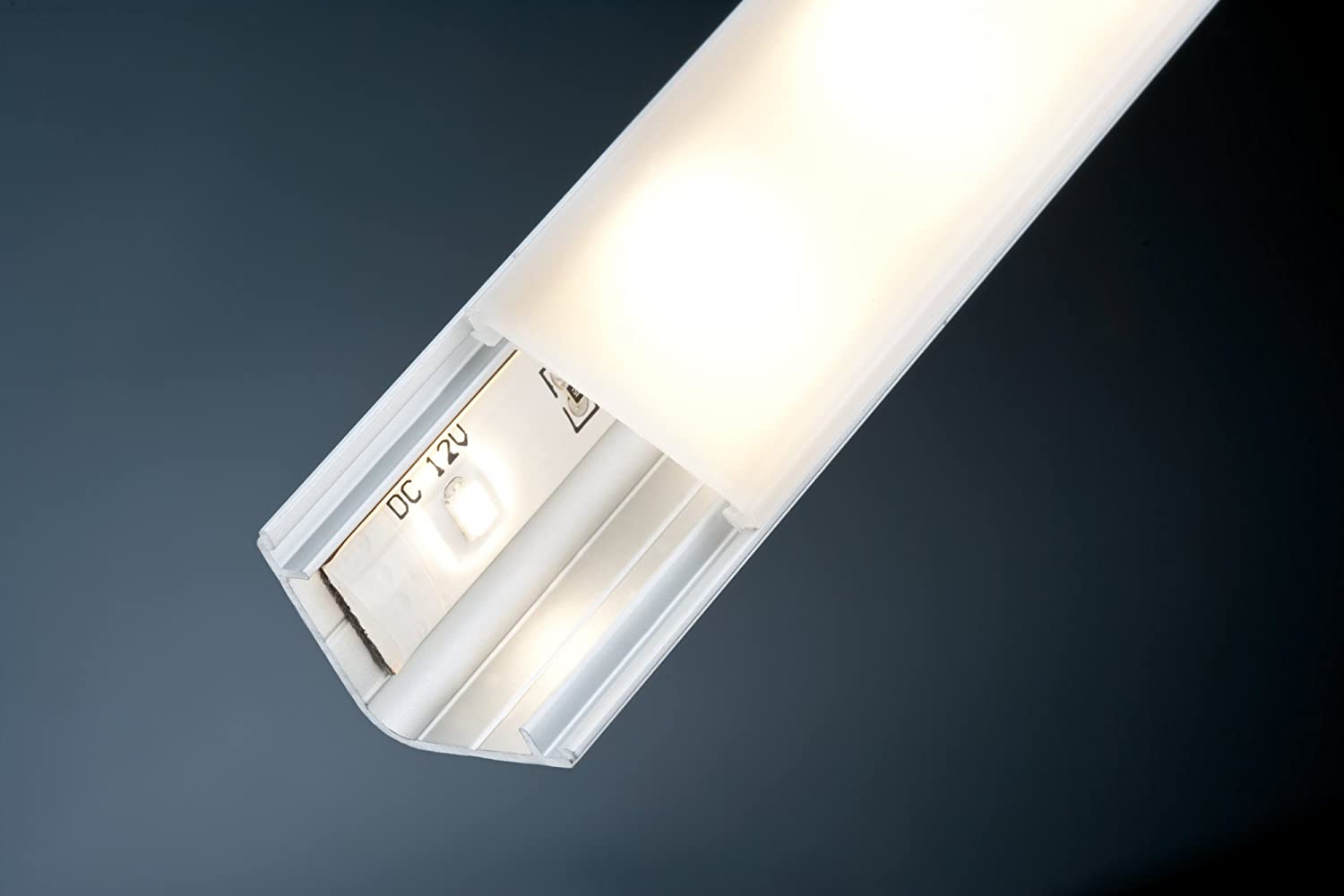 Paulmann 70262 Delta Profile with Diffuser for LED Strips 1 m Illuminated skirting Board anodised Aluminium Satin Aluminium/Plastic Illuminated Edging - Image 3