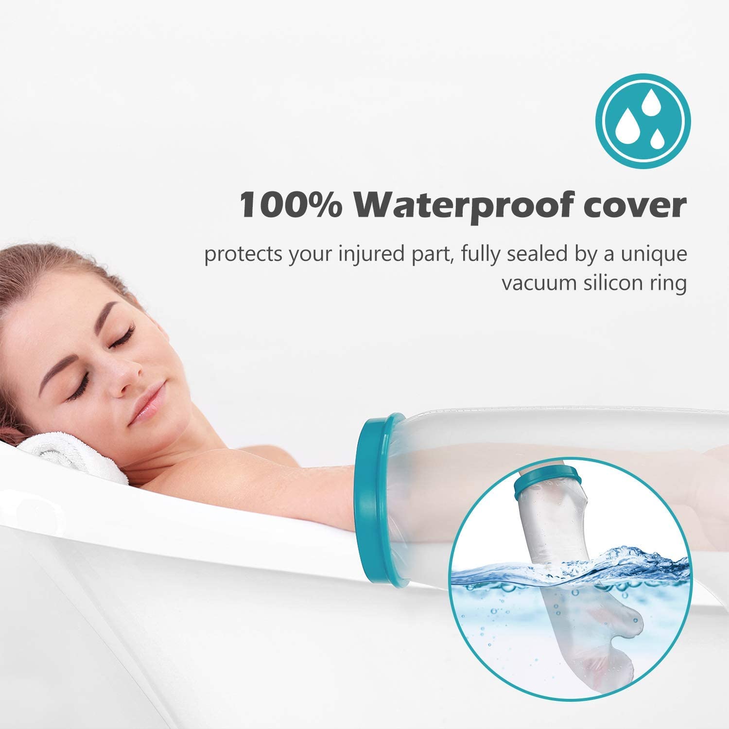 Polaland Waterproof Arm Cast Wound Cover for Shower Bath, Waterproof