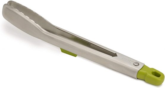 Joseph Joseph 10536 Elevate Steel 12 Inch/30 cm Slimline Tongs with Precision Tips - Green