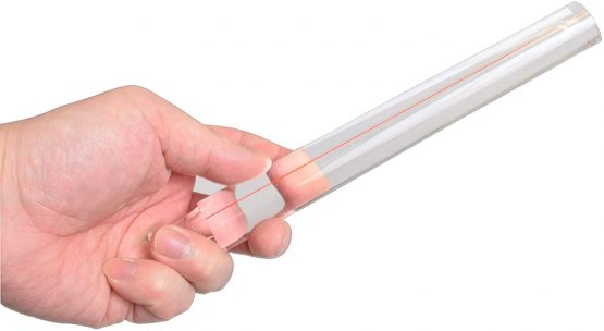 Eschenbach Optik Reading bar 1:1.8X magnifying glass (200 x 25 mm), chrome. - Image 2