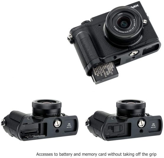JJC DMW-HGR2 Metal Hand Grip for Panasonic Lumix GX80 GX85 GX9 DMC-GX80 DC-GX9 - Arca Swiss Type Quick Release Plate - Anti-Slip L Bracket Enhanced Grip - Image 4