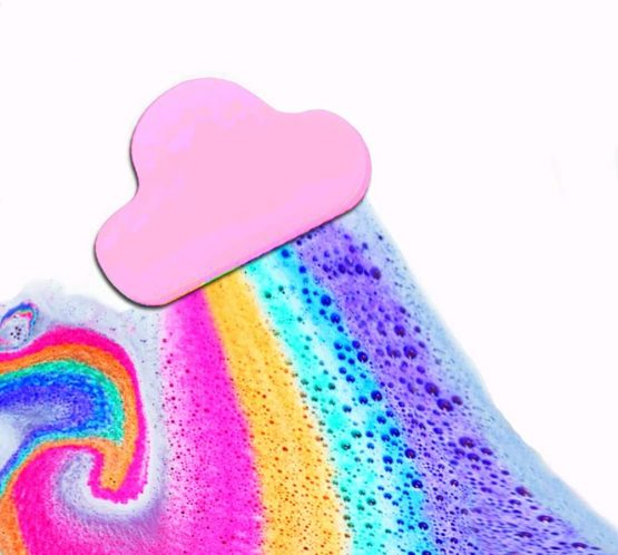 Rainbow Bath Bombs for Kids, Adults, 3 Pack, Bath Bombs Gift Set (Pink Cloud, White Unicorn, Blue Ball)