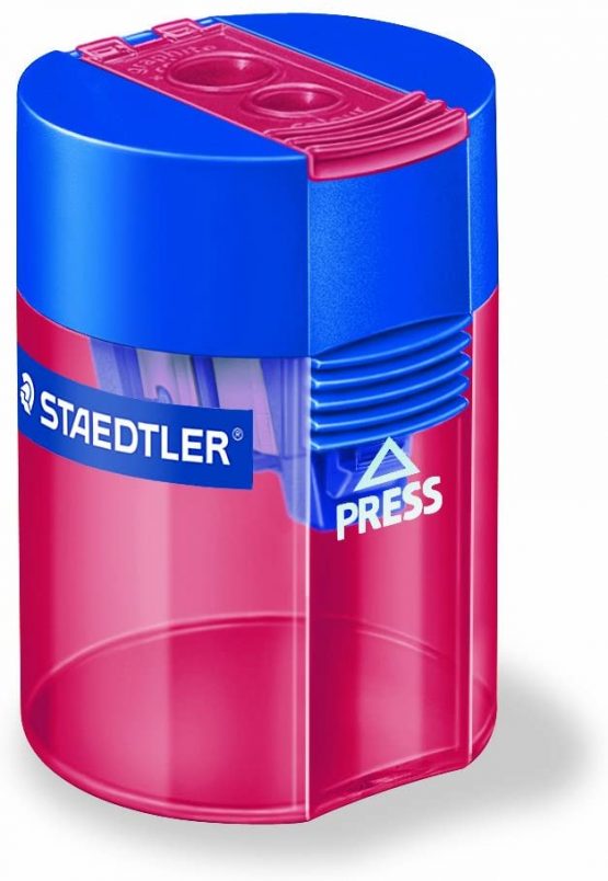 Staedtler 512 006 Round Tub Double Sharpener - Assorted Colours, Pack of 10 - Image 3