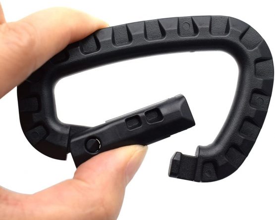 KEEJEA 2 Pack Tactical Clip D Shape High Spring Strength Plastic Buckle EDC Tool for Molle bag backpack/Keychain - Image 2