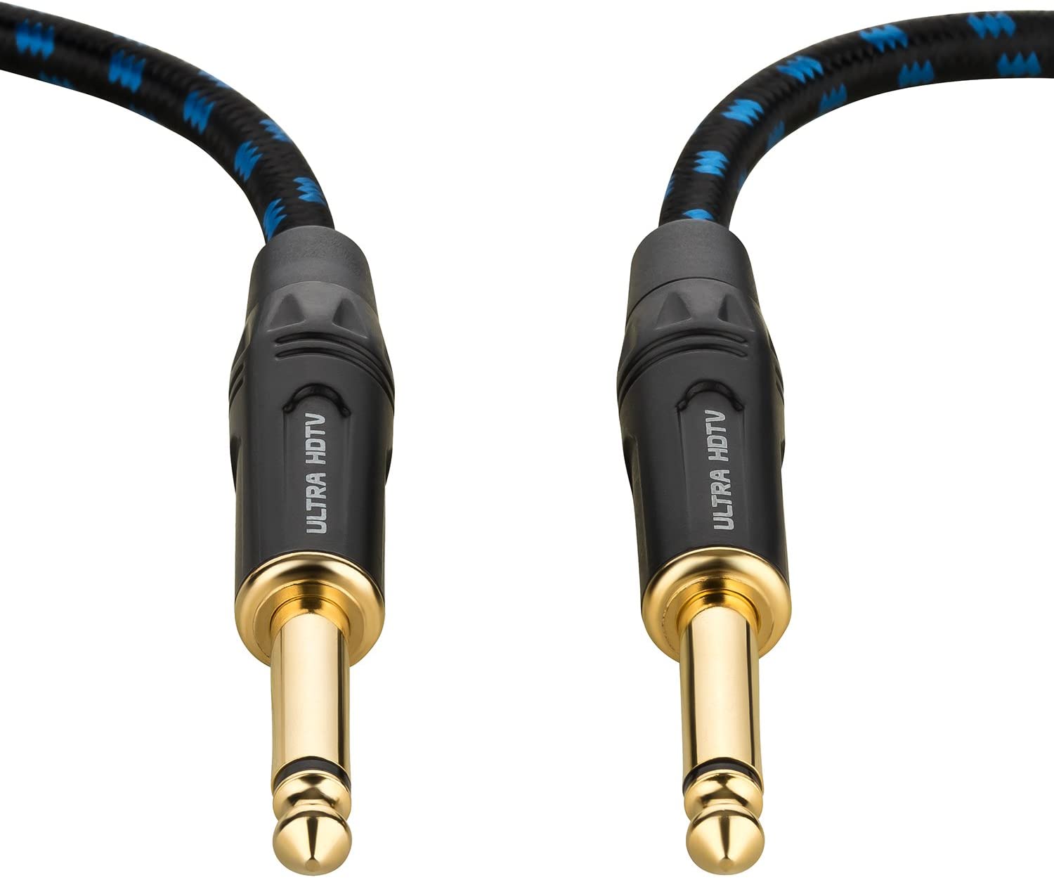 Ultra HDTV Guitar Instrument Cable, 0.5m Premium Nylon Braided 6.3mm Jack Cable for Amp Keyboard, Electric Guitar, Bass - Image 4