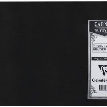 Clairefontaine Canvas Cover Album, A5, 180 g, 60 Pages - Black Cover