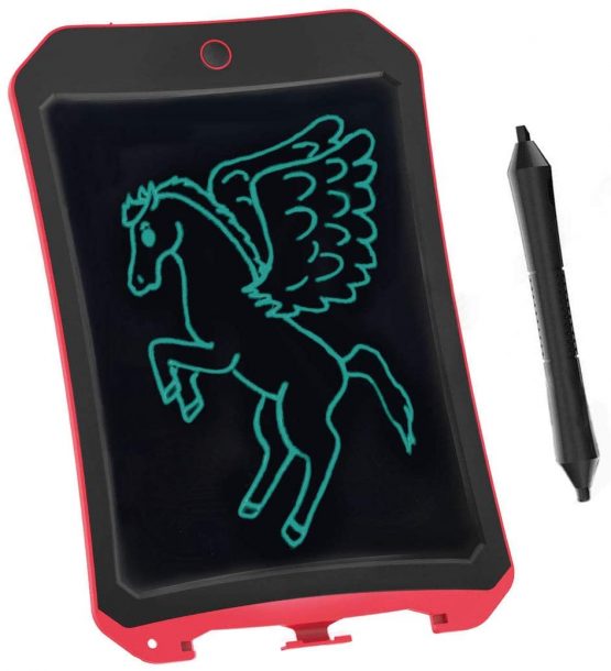 BIBOYELF LCD Writing Tablet for Birthday Gift,Kids Toy 8.5 in Writing Board Electronic Writings Pads Drawing Board Gifts for Kids,Office Blackboard-One Key Erase,Teen Girl Boys Sketch Pads(Red D)