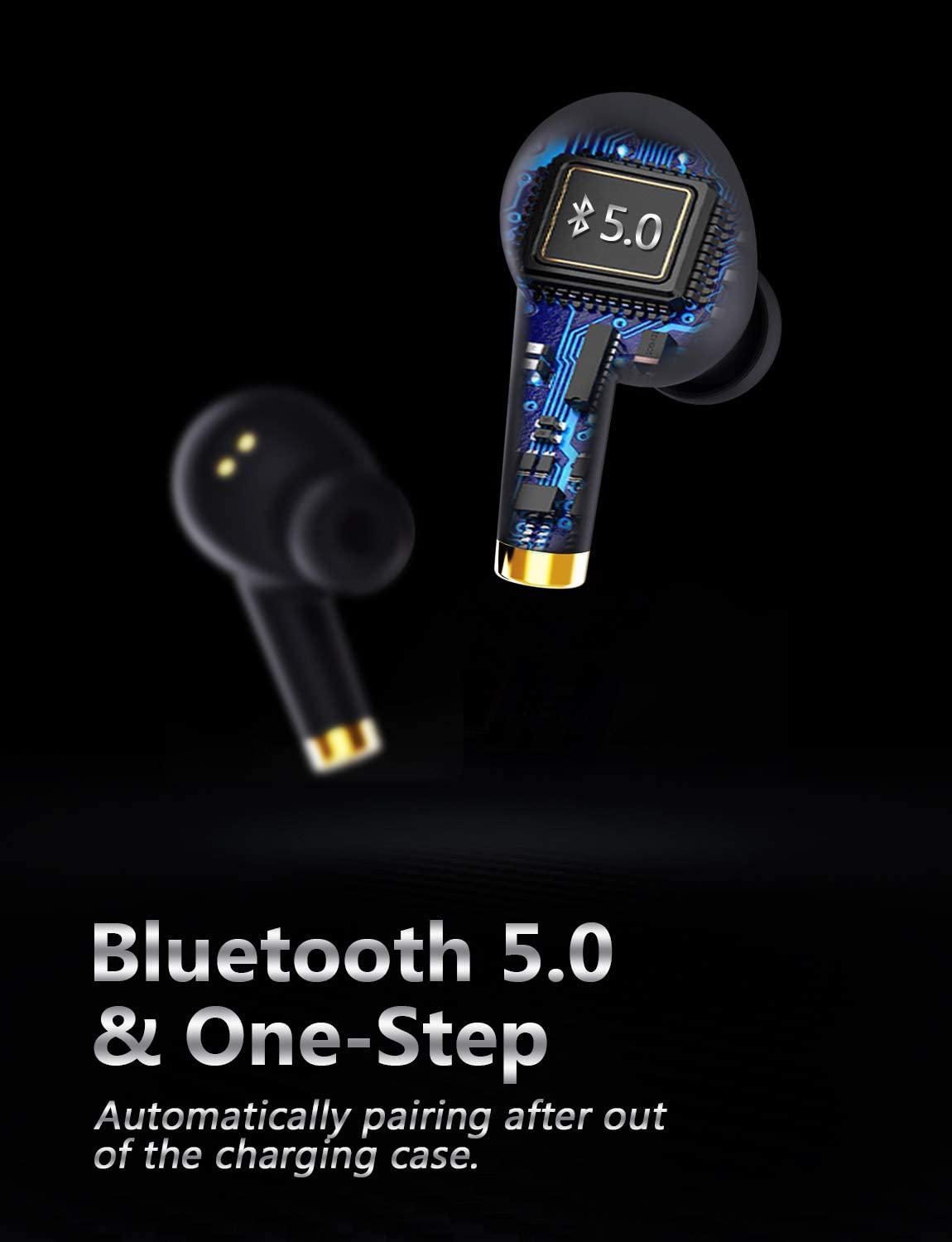 Bluedio Wireless Earbuds, P(Particle) Bluetooth Earphones in-ear Stereo Sound Headphones with Portable Charging Case - Image 4