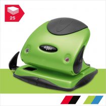 Rexel Choices P225 2 Hole Punch, 25 Sheet Capacity, Paper Alignment Indicator, Metal, Green, 2115694