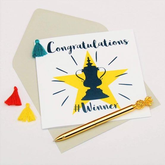 Tassel Embellished Congratulations Greeting Card, Congratulations Winner, Winner - Image 3