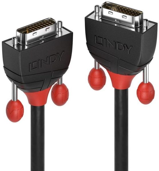 LINDY 0.5m DVI-D Dual Link Cable, Black Line