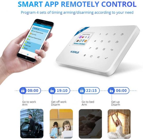 KERUI W18 Only 2.4G WIFI+GSM Wireless Smart Burglar Security Alarm System DIY Kit for Home Apartment Business,Remote APP Control,Auto Dial External Siren,Not Compatible Google & Alexa - Image 3