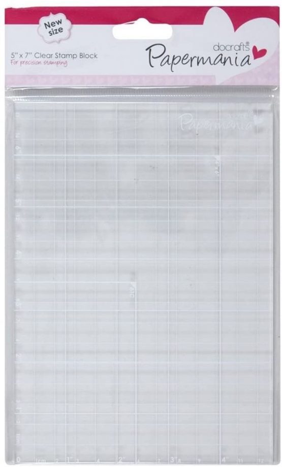 Docrafts 5 x 7-Inch Clear Stamp Block, White