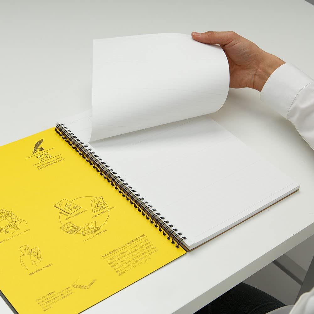 MNEMOSYNE A4 7 mm Notebook - Line, N199A,white, 11.69" x 8.66" (Ruled) - Image 4