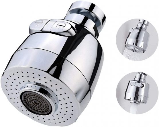 Faucet Aerator – Can Rotate 360 Degrees/Water-Saving Strainer/Aerated ...