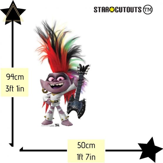 STAR CUTOUTS SC1504 Barb Trolls World Tour Lifesize Cardboard Cutout/Decoration Height 94cm Width 50cm, Multicolour - Image 2