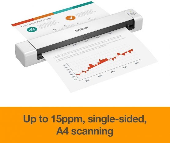 Brother DS-640 Document Scanner, USB 3.0, DSMobile, Portable, 15PPM, A4 Scanner, Includes Micro USB Cable, White - Image 4
